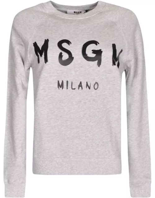 MSGM Logo Printed Crewneck Sweatshirt