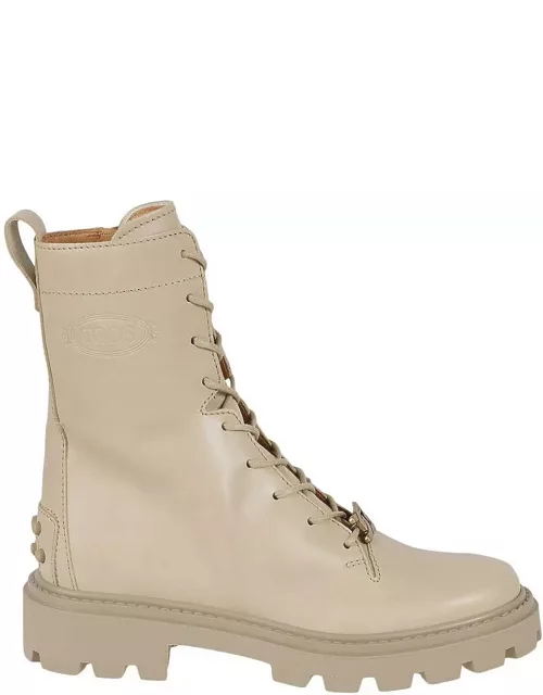 Tod's Logo-plaque Lace-up Ankle Boot