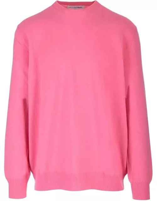 Comme des Garçons Shirt Pink Wool Sweater