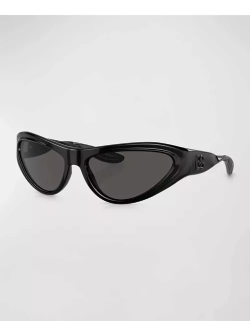 Men's Plastic Wrap Sunglasse
