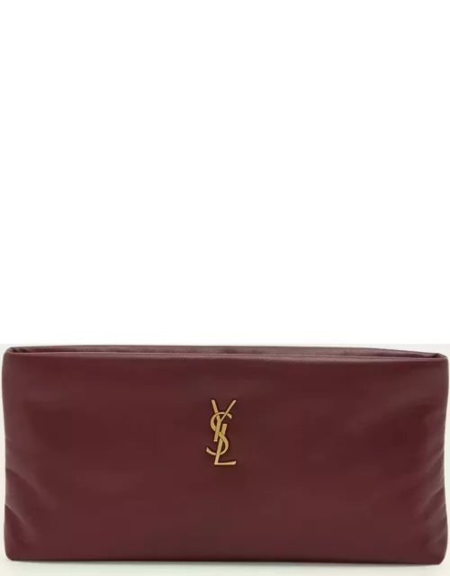 Calypso Ziptop YSL Clutch Bag in Smooth Padded Leather