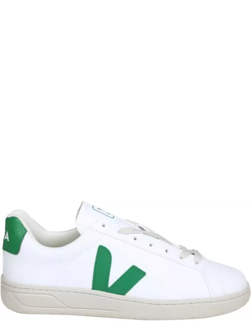 Veja Urca Sneakers In White And Green Leather
