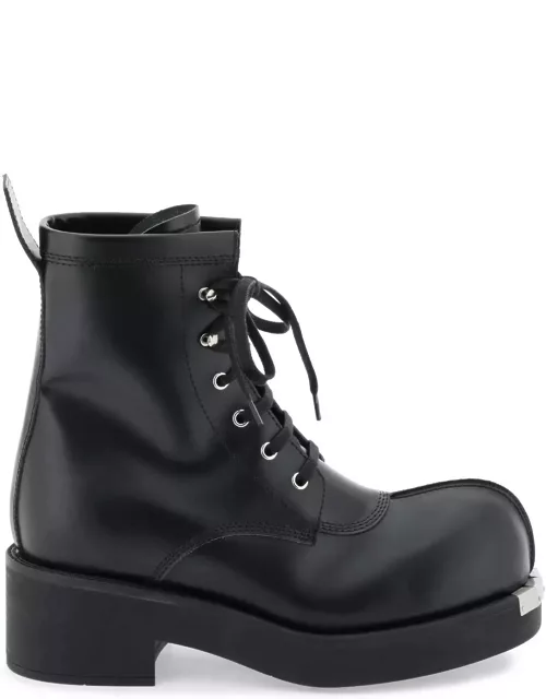 MM6 Maison Margiela Leather Lace-up Ankle Boot