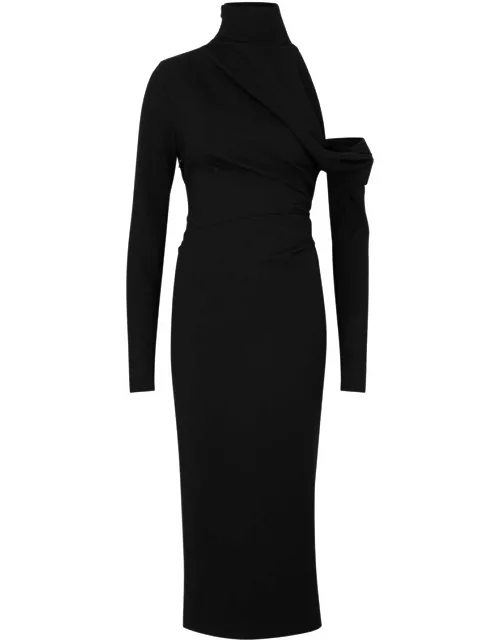 GAUGE81 Teresa Draped Jersey Midi Dress - Black - 36 (UK8 / S)