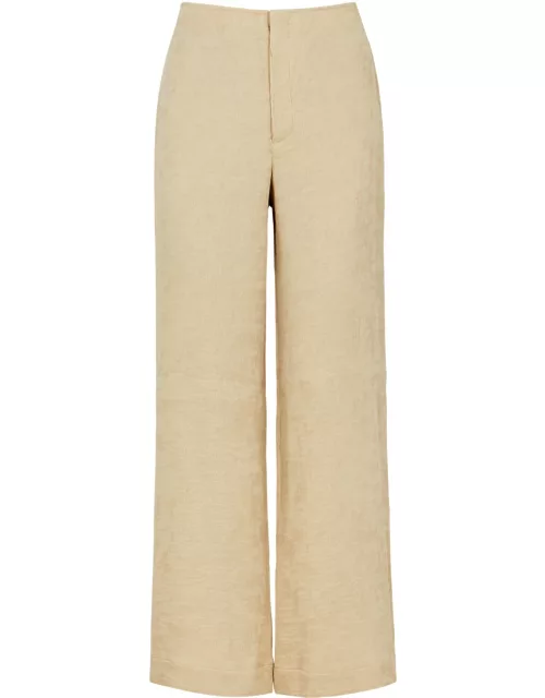 BY Malene Birger Marchei Wide-leg Woven Trousers - Beige - 36 (UK8 / S)