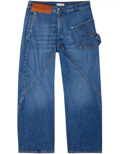 JW Anderson Twisted Wide-leg Jeans - Light Blue - 32 (W32 / M)