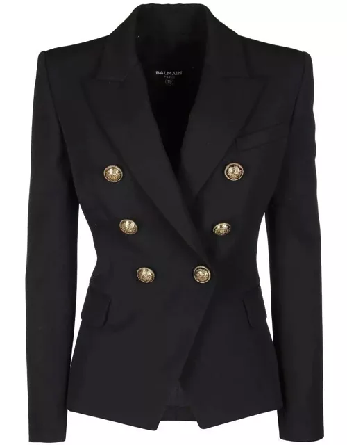 Balmain Notched Lapel 6 Button Double-breasted Blazer