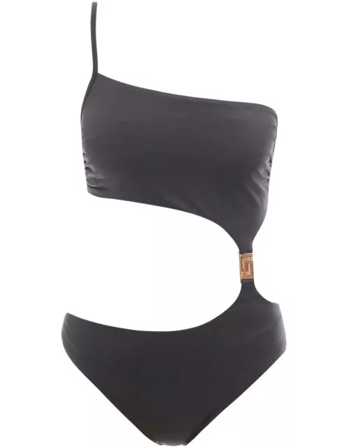 Versace Cut-out One-shoulder Swimsuit