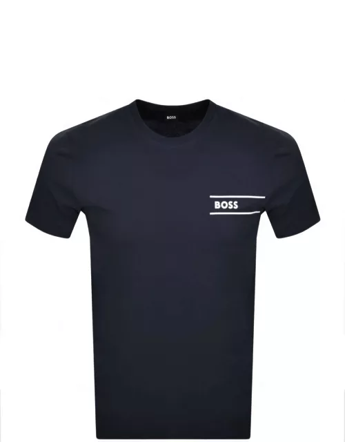 BOSS Lounge Logo T Shirt Navy