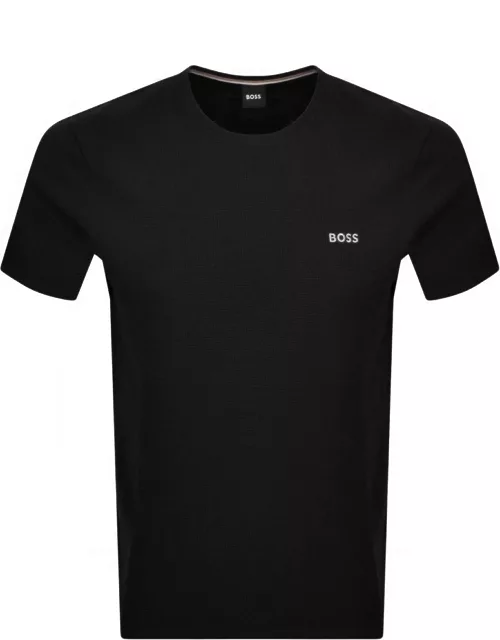 BOSS Waffle T Shirt Black