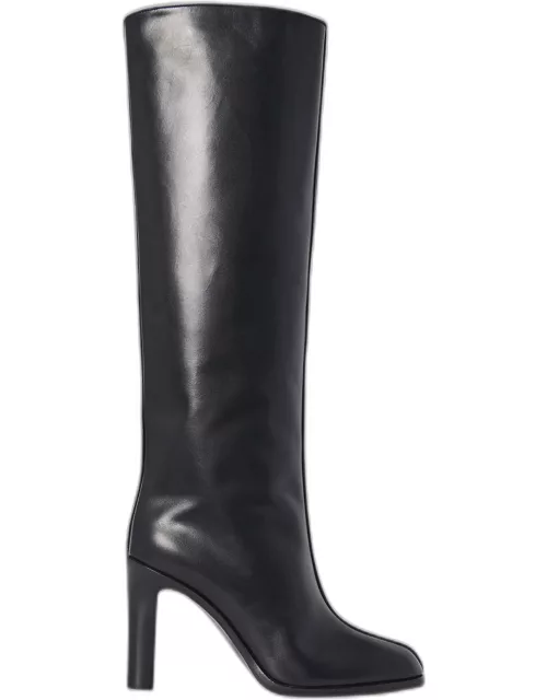 Leather Stiletto Mid Boot