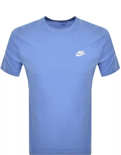 Nike Crew Neck Club T Shirt Blue