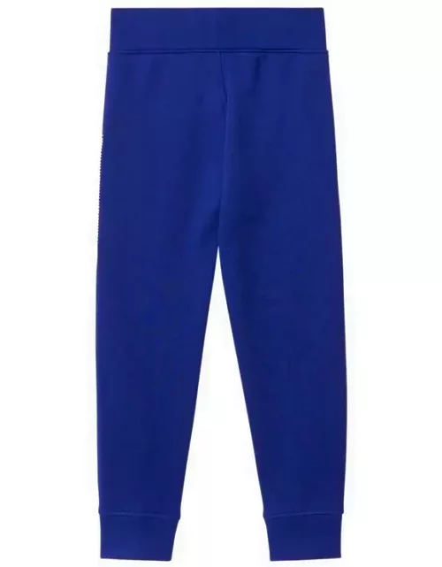 Electric blue cotton jogging trouser