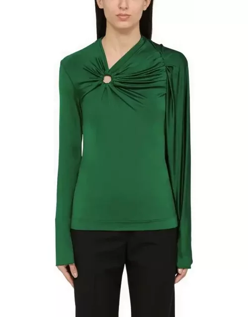 Emerald green viscose sweater