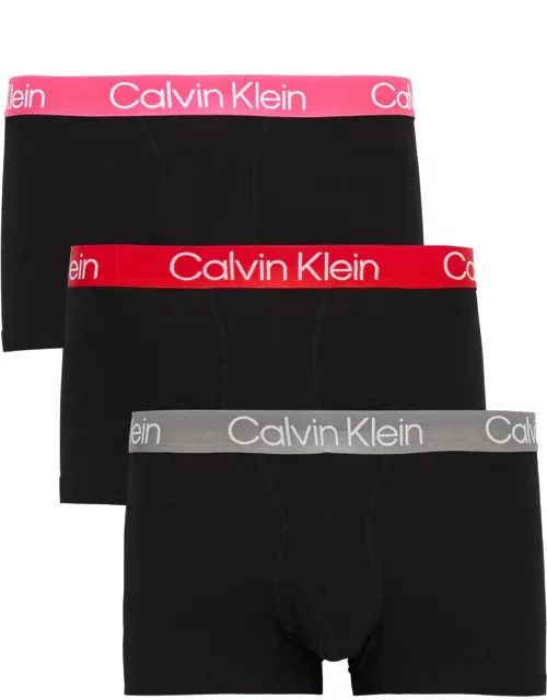 Calvin Klein Logo Jersey Trunks - set of Three - Black