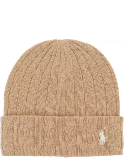 Polo Ralph Lauren Cable-knit Cashmere And Wool Beanie Hat