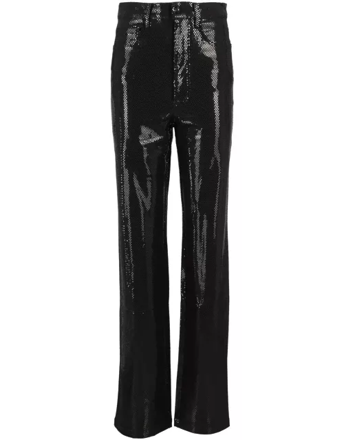 Rotate by Birger Christensen Foil Jersey Staight Pant