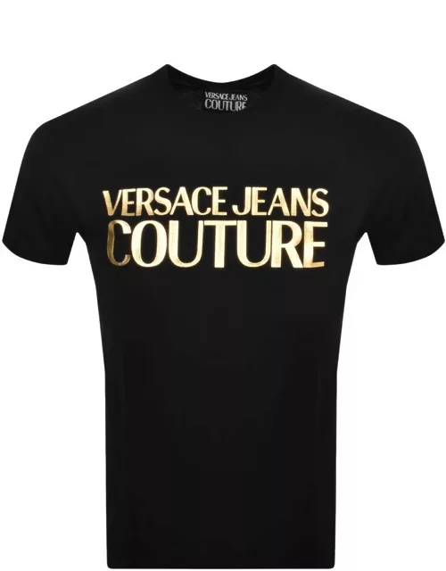 Versace Jeans Couture Foil Logo T Shirt Black