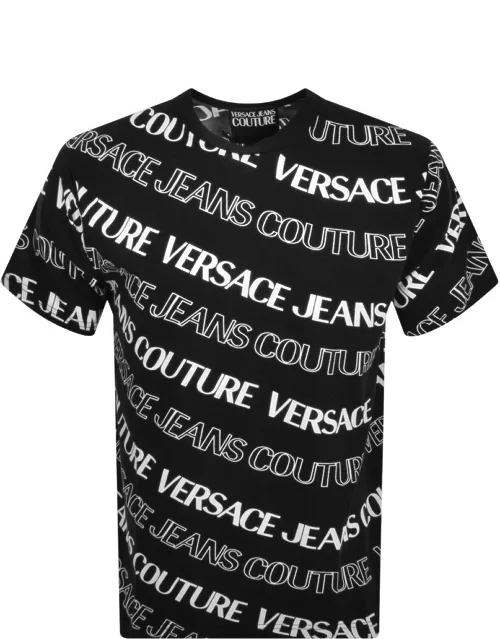 Versace Jeans Couture Monogram T Shirt Black