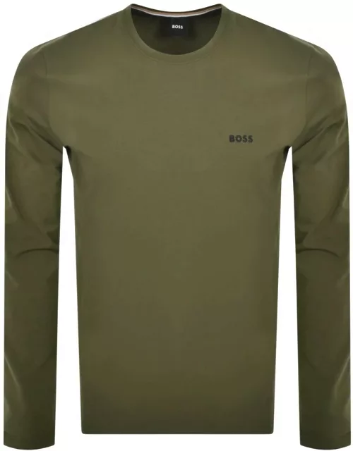 BOSS Lounge Mix Match Long Sleeve T Shirt Green