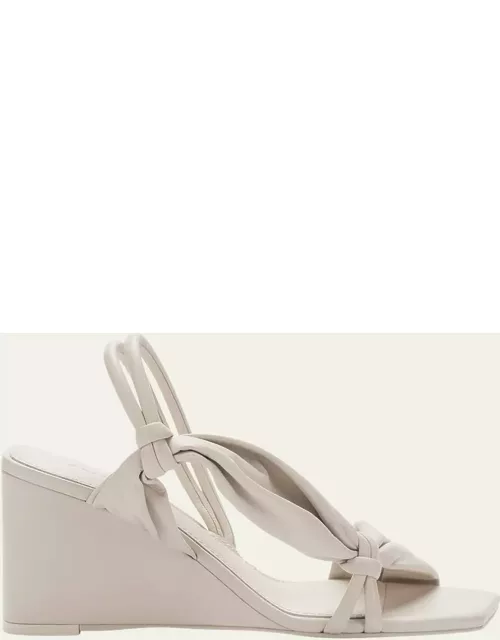Laura Knotted Metallic Wedge Sandal