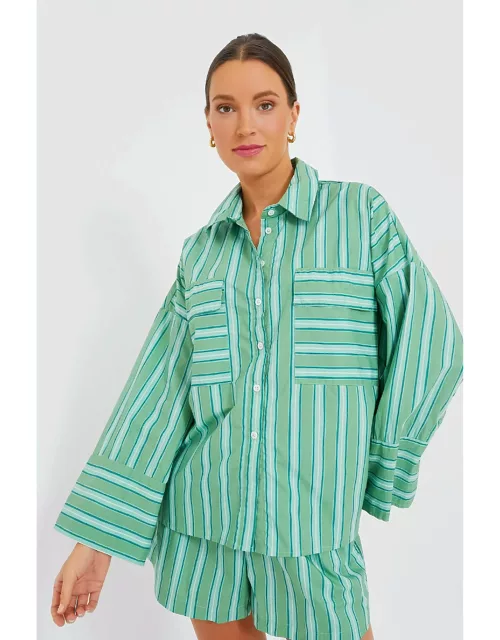 Green Akaia Stripe Tasha Shirt