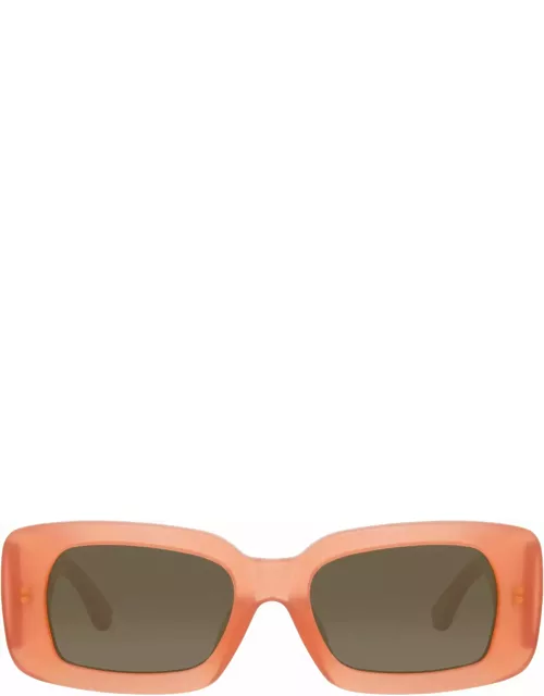 Dries Van Noten Square Sunglasses in Orange 137