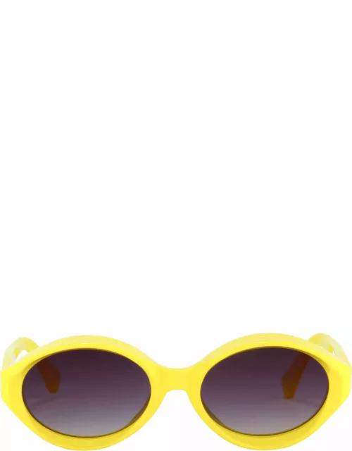 Jeremy Scott Visor Sunglasses in Yellow