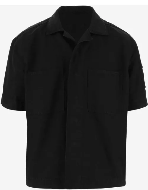 44 Label Group Cotton Denim Short Sleeve Shirt