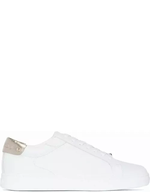 Jimmy Choo Womans Rome White Leather Sneaker