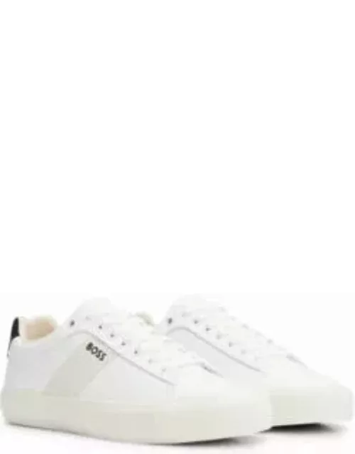 Cupsole trainers with contrast band- White Men's Sneaker