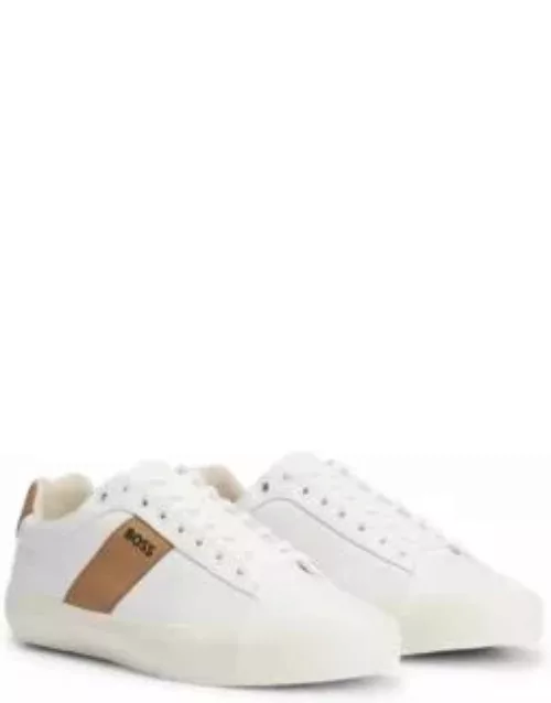Cupsole trainers with contrast band- White Men's Sneaker