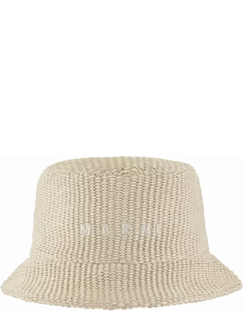 Marni Raffia-effect Fabric Bucket Hat