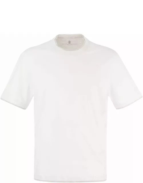 Brunello Cucinelli Slim Fit Crew-neck T-shirt In Lightweight Cotton Jersey