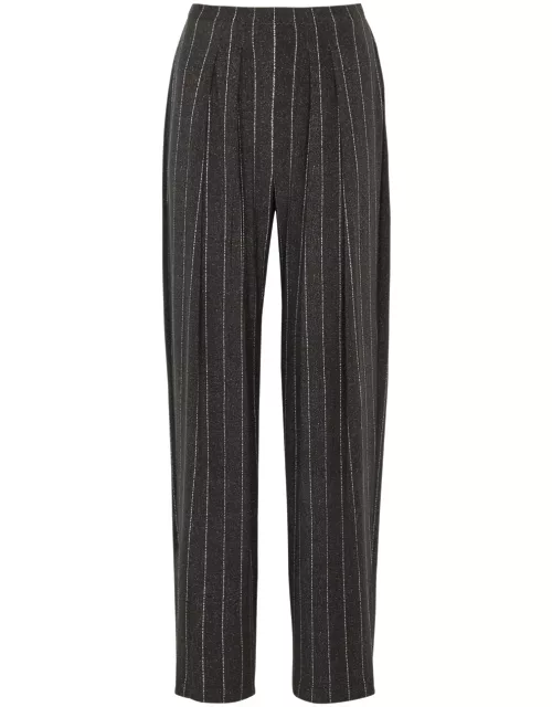 Norma Kamali Striped Stretch-jersey Trousers - Black - S (UK8-10 / S)