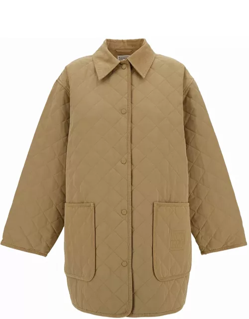 Totême Beige Jacket With Collar And Over