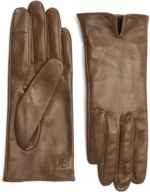 Handsome Stockholm Essentials Leather Gloves - Taupe