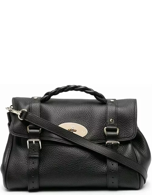Mulberry alexa Heavy Black Crossbody Bag In Leather Woman