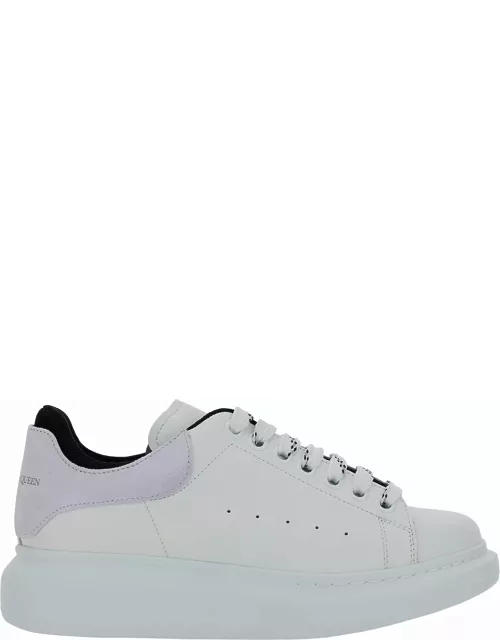 Alexander McQueen White Low Top Sneakers With Double Heel Tab And Over