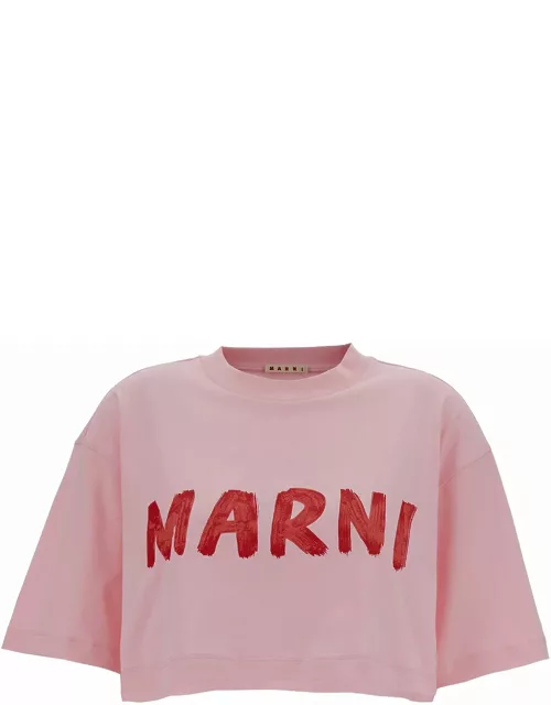 Marni Pink Organic Cotton Jersey T-shirt