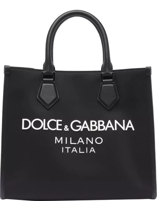Dolce & Gabbana Nylon Logo Shopping Bag