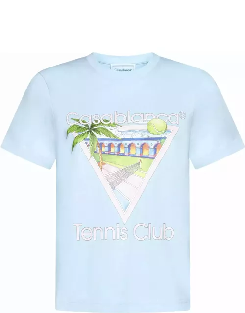 Casablanca Tennis Club Icon Printed Fitted T-shirt