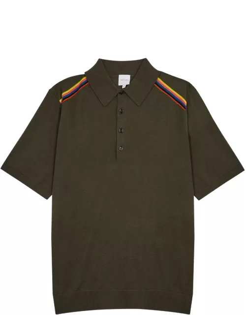 Paul Smith Striped Wool Polo Shirt - Brown