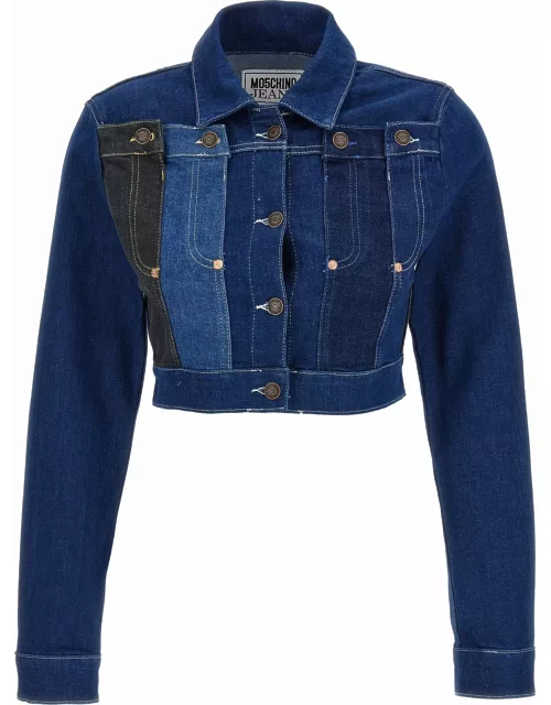 M05CH1N0 Jeans Blue Cotton Jacket