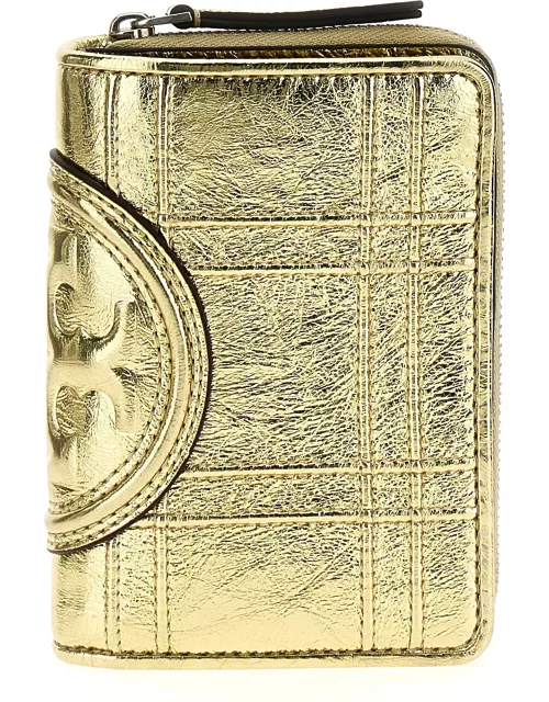 Tory Burch Fleming Soft Metallic Square Quilt Wallet