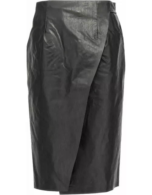 KASSL Editions wrap Skirt Oil Skirt