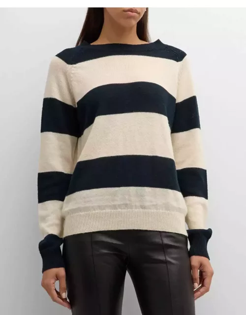 Stripes Paper Wool Crewneck Sweater