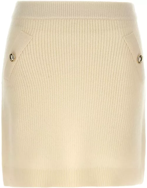 MICHAEL Michael Kors Ivory Cashmere Blend Miniskirt