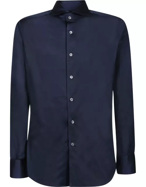 Canali Cotton Blue Shirt