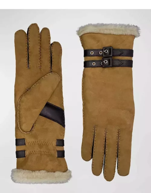 Double-Faced Suede & Shearling Glove